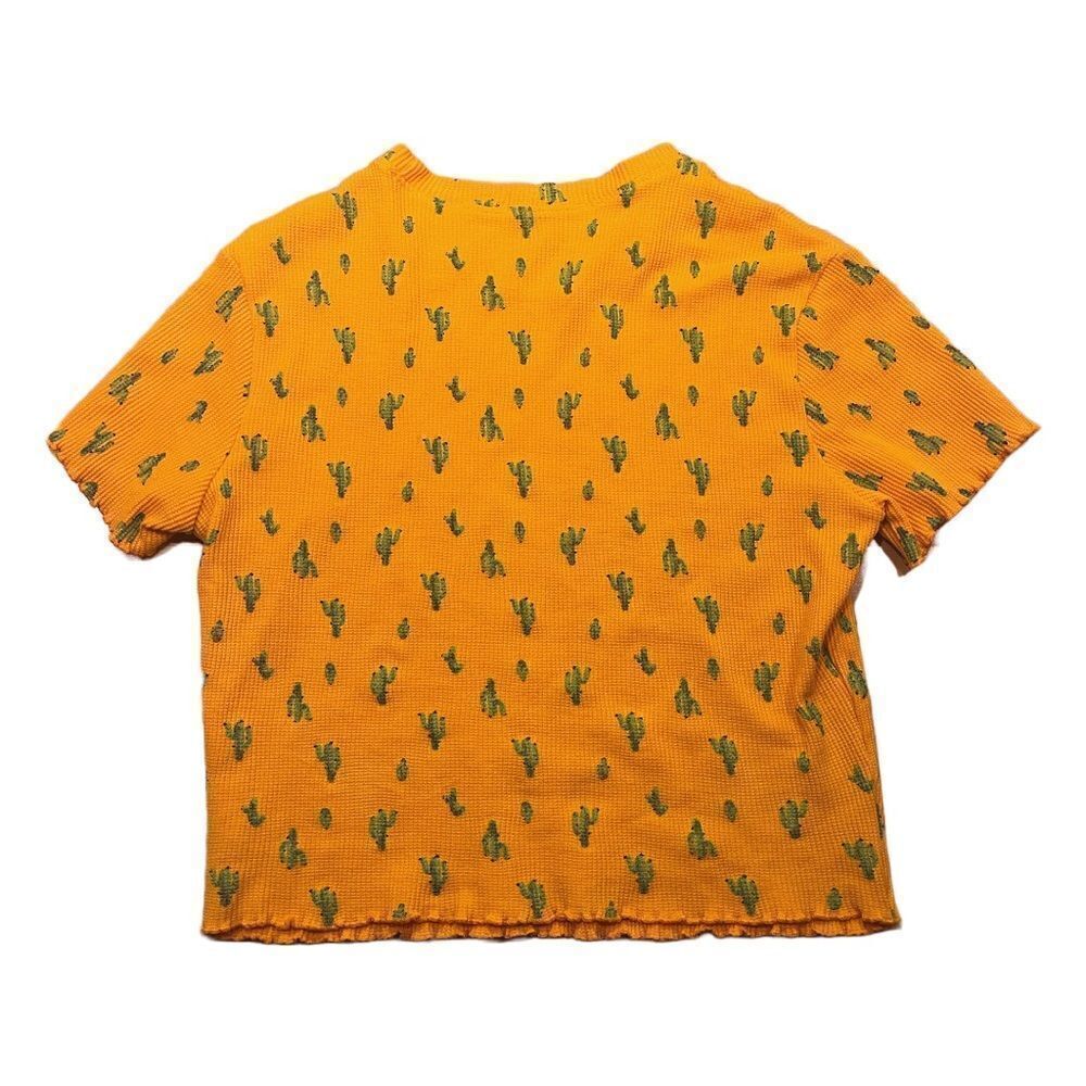 Bright Neon Cacti Crop Top Large